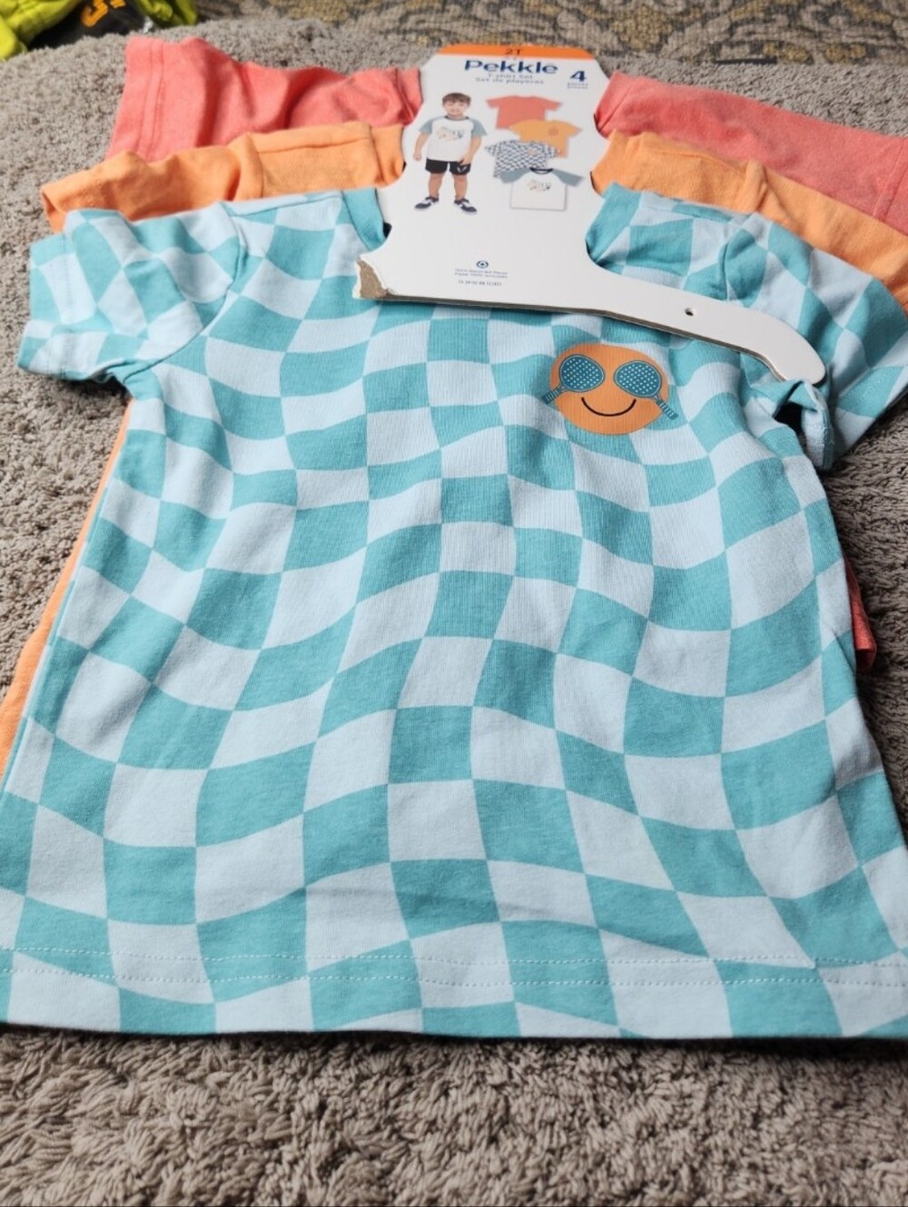 Boys' 3 Pack Of T-Shirts - Pekkle - Asst Colors - 2T